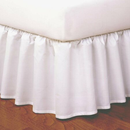 PROCOMFORT Bed Skirt  14 in. Ruffled Bed Skirt  White - King PR3028866